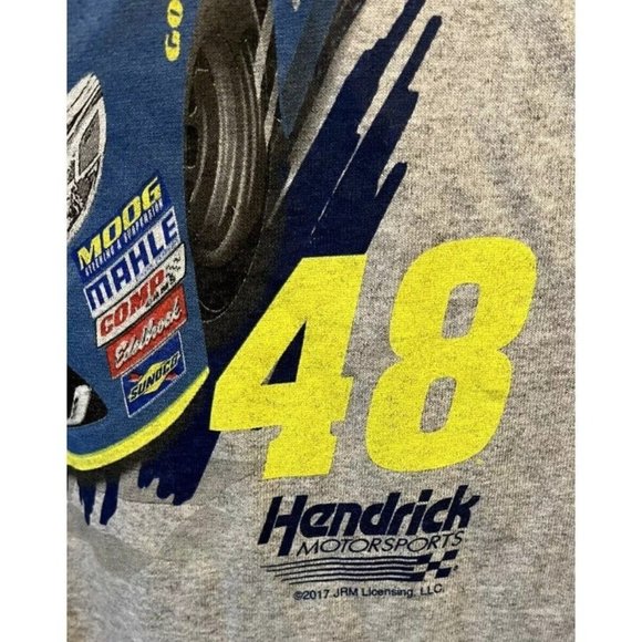 Jimmie Johnson #48 Official Hendricks Motors T-Shirt Men's Sz Lg Lowes NASCAR - Picture 4 of 9